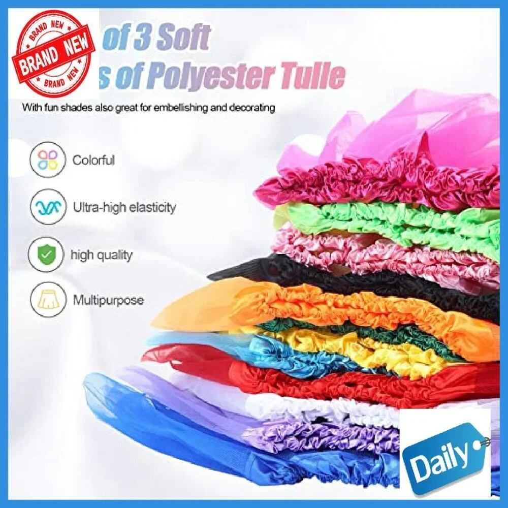Toddler Girls 3-Layer Tulle Tutu Skirt Ballet Dance Princess Costume Size 3-8